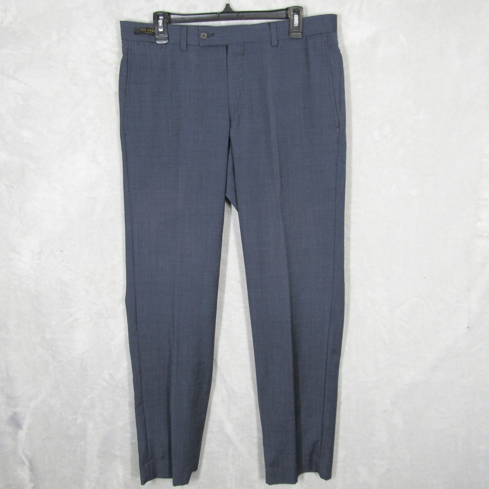Ted Baker London Dress Pants Size 34 Jarrett Pant Men 100% Wool Flat Front